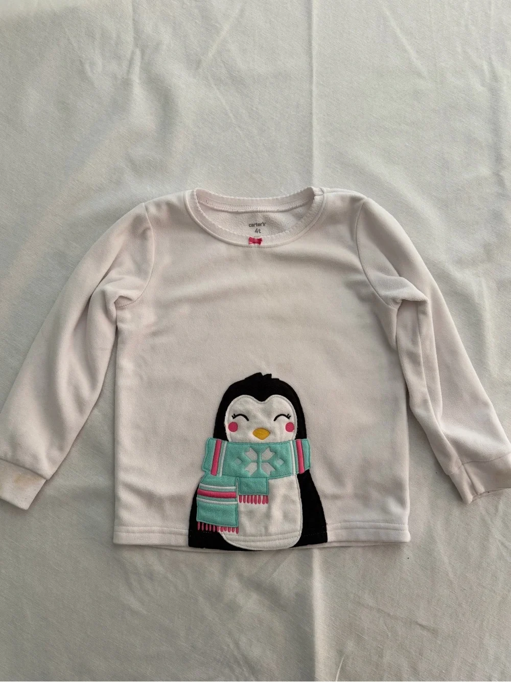 Carter's 4T Girls Winter Penguin Fleece Pajama Set